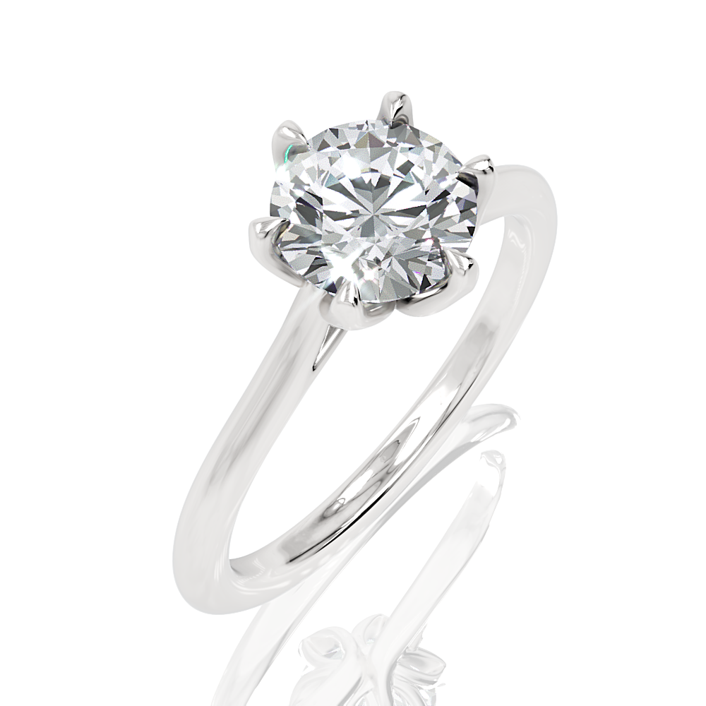 14kt white gold/18kt white gold/platinum/round/side
