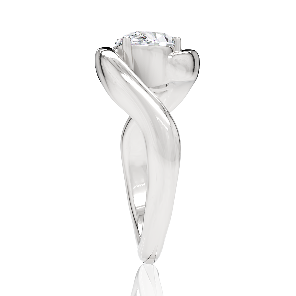 14kt white gold/18kt white gold/platinum/oval/perspective