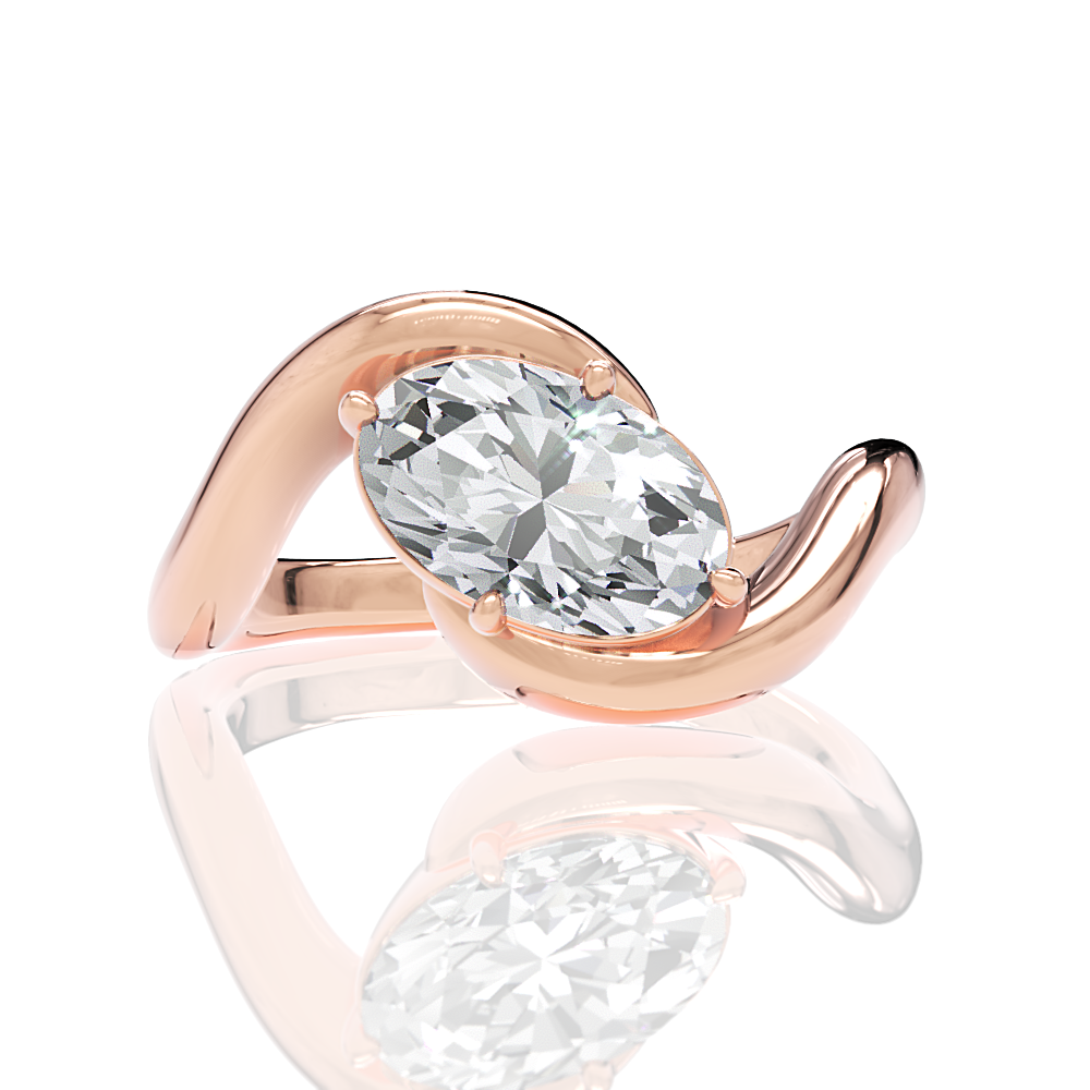 18kt rose gold/oval/top sku 1OZ1285