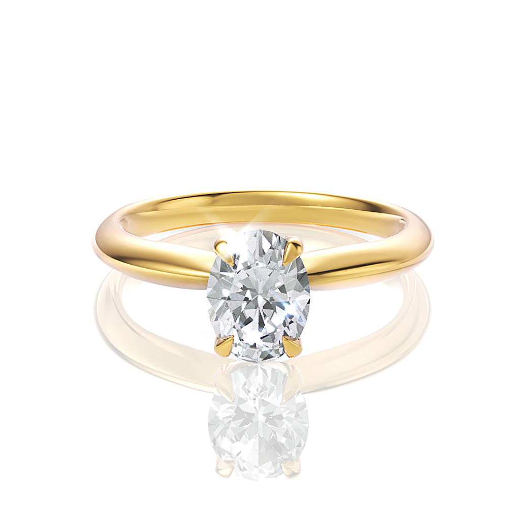 18kt yellow gold/oval/top sku 1OZ1417-4