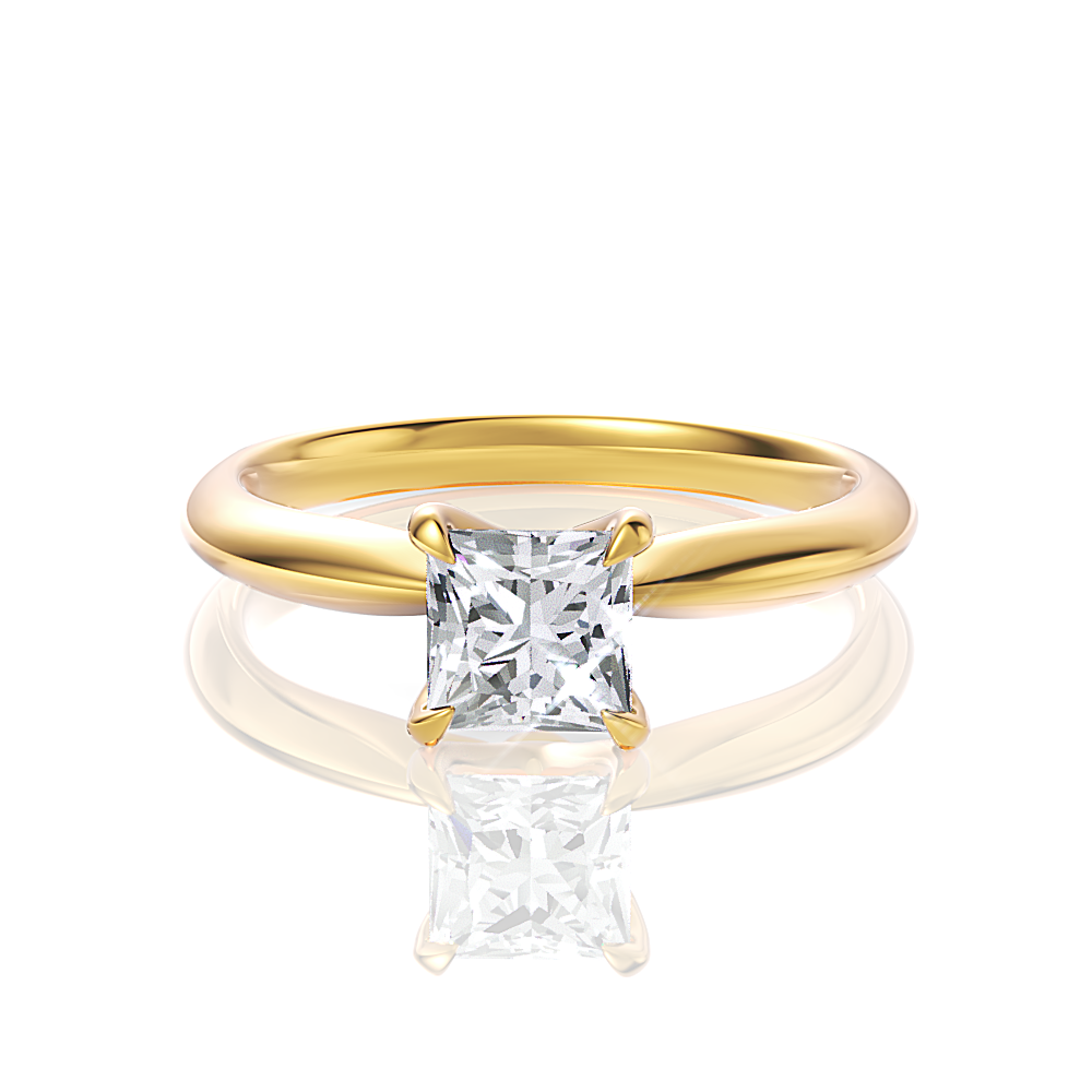 18kt yellow gold/princess/top sku 1PCZ1417-4