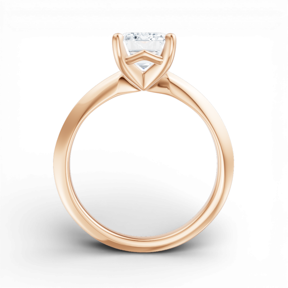 18kt rose gold/emerald/front