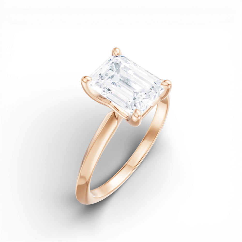 18kt rose gold/emerald/perspective