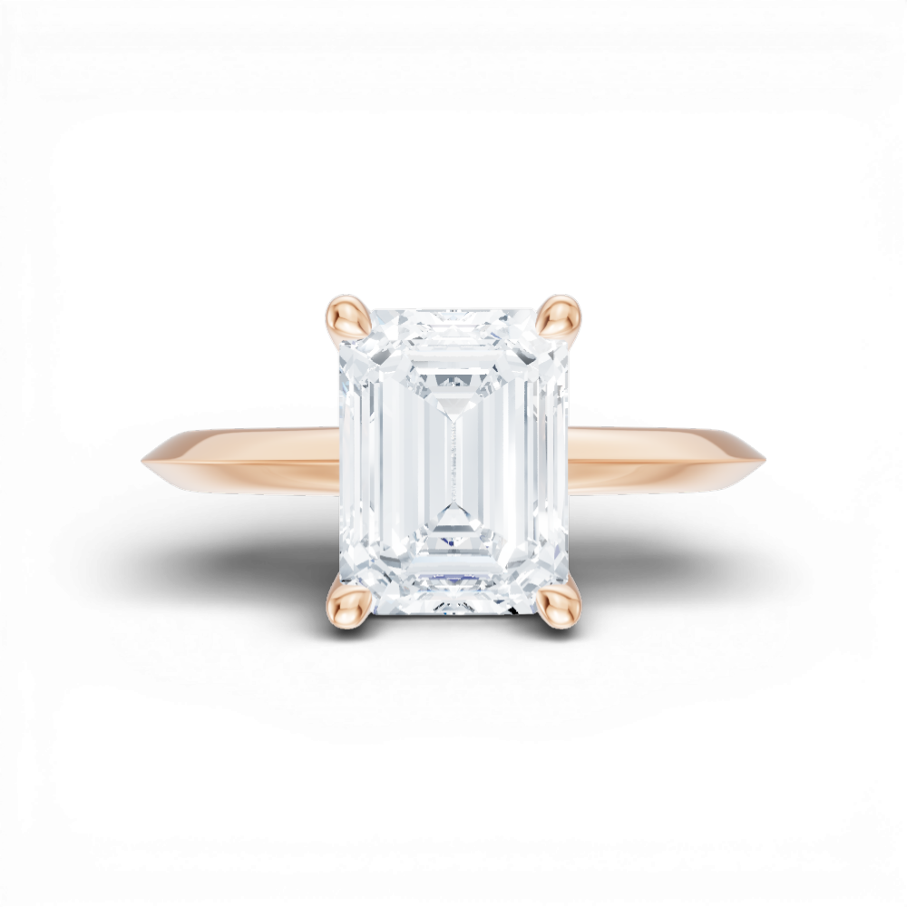 18kt rose gold/emerald/model