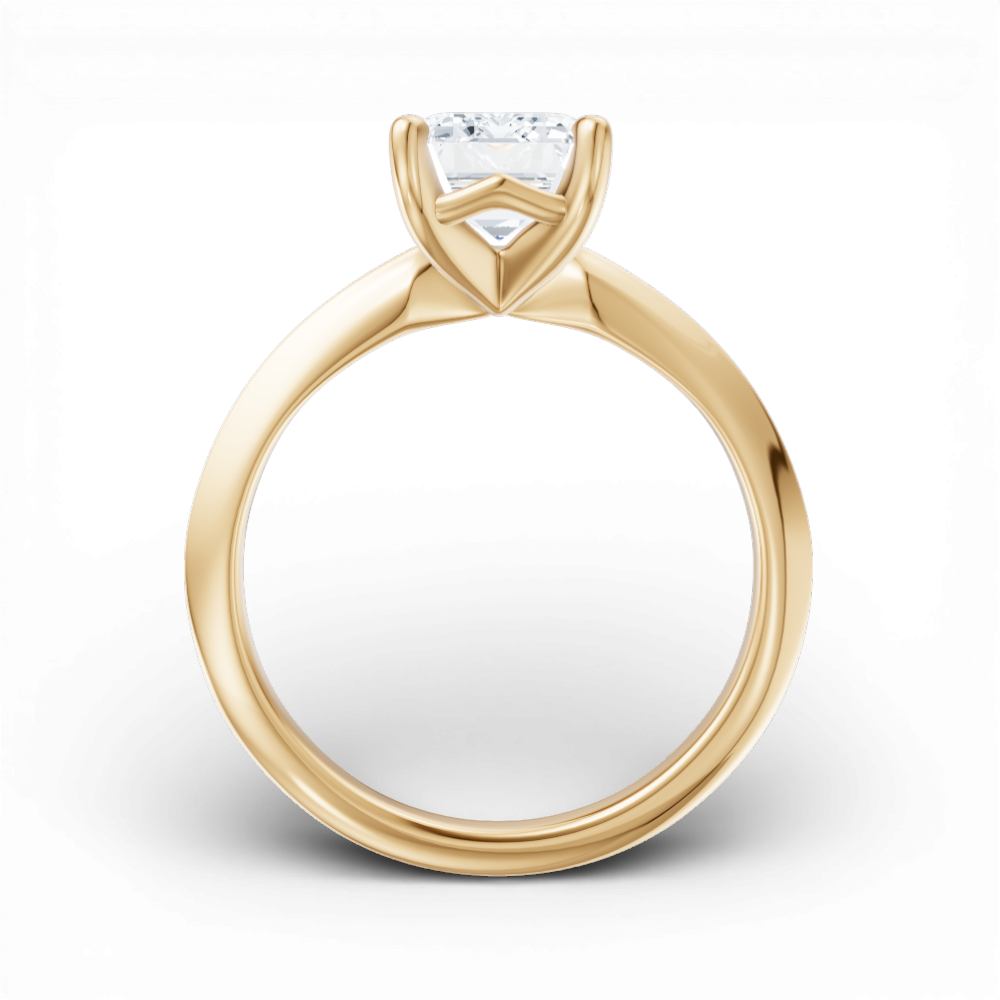 14kt yellow gold/18kt yellow gold/emerald/front