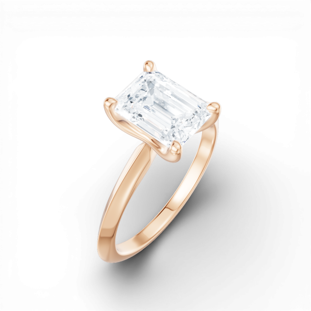 18kt rose gold/emerald/perspective