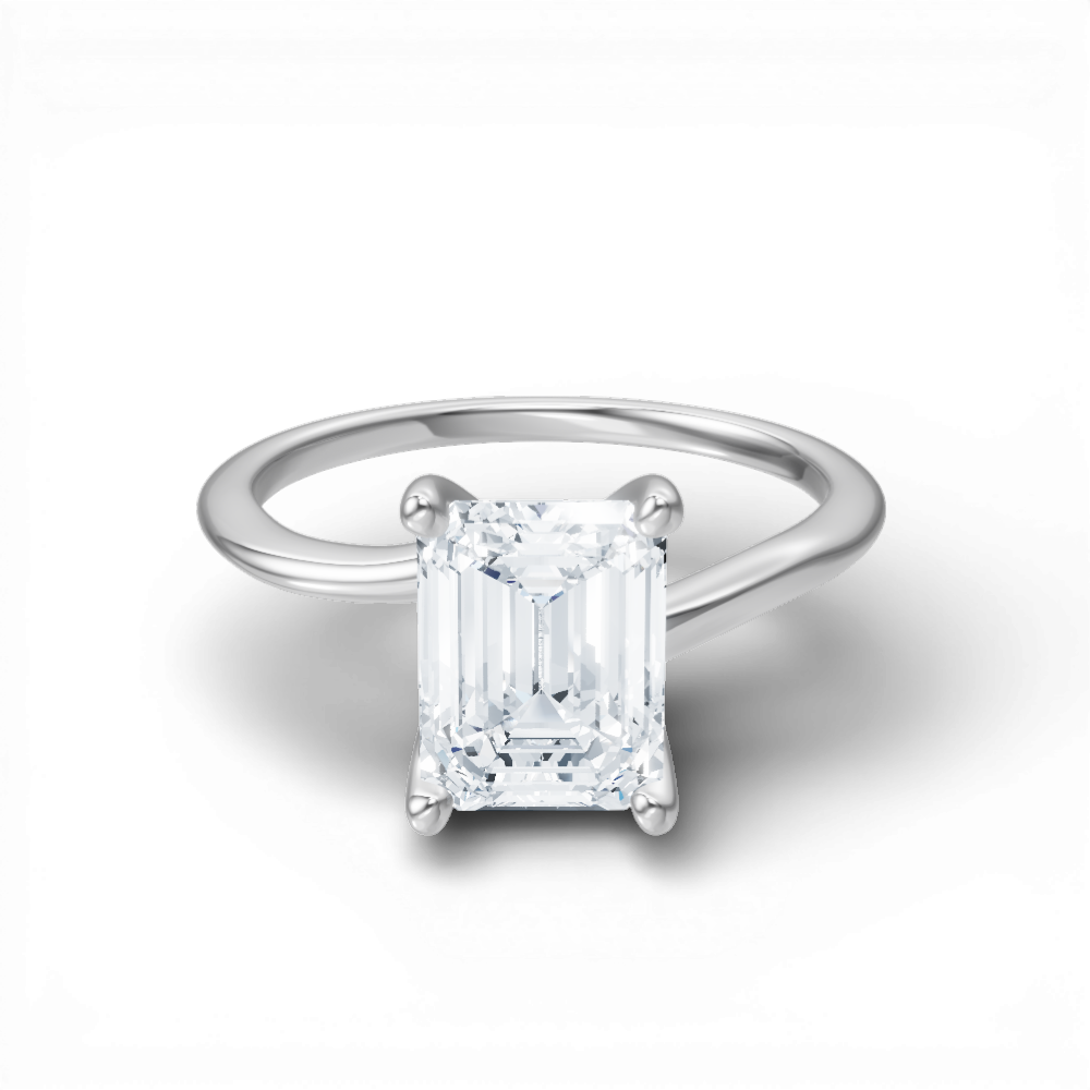 14kt white gold/18kt white gold/platinum/emerald/top sku 1ECZ1035