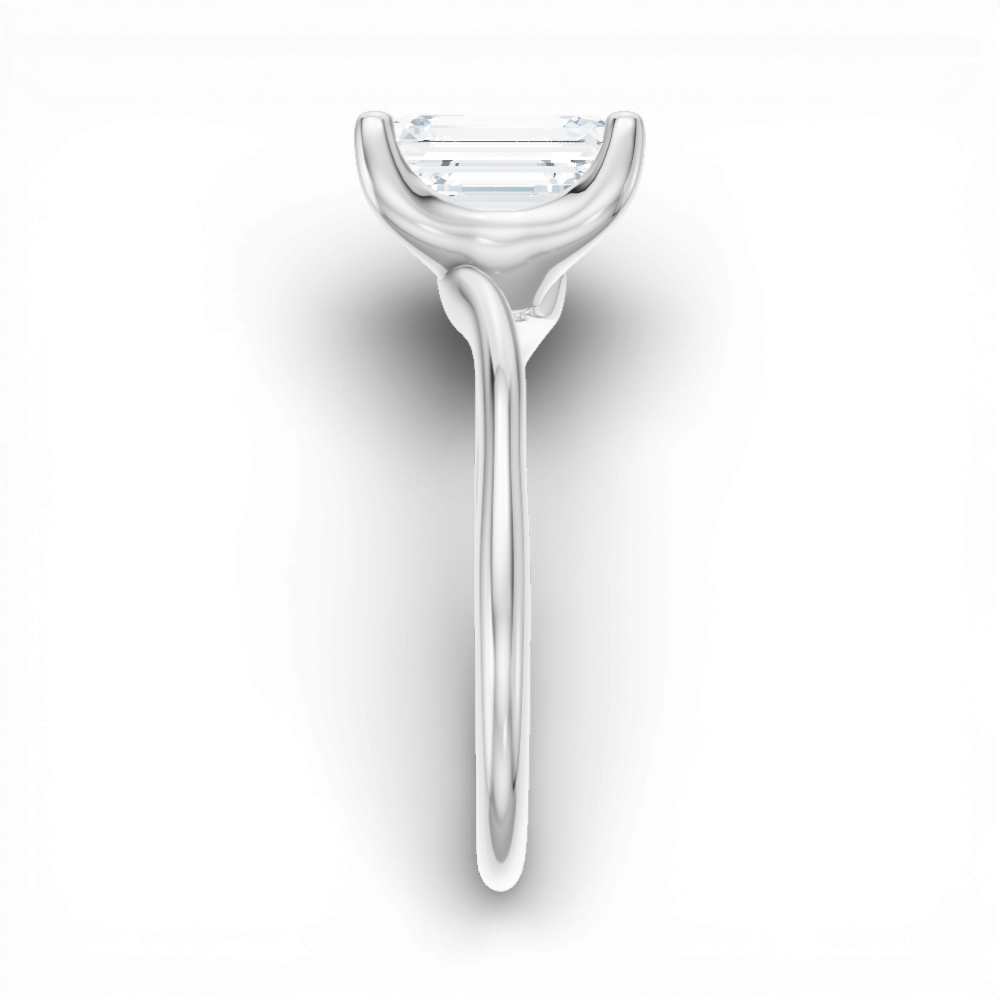 14kt white gold/18kt white gold/platinum/emerald/side