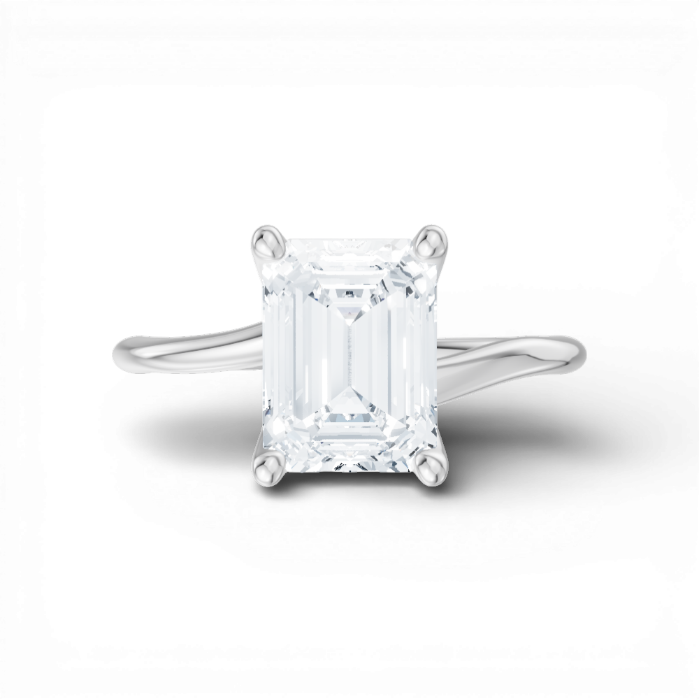 14kt white gold/18kt white gold/platinum/emerald/model