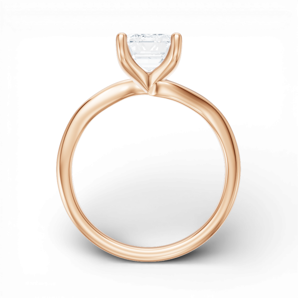 18kt rose gold/emerald/front