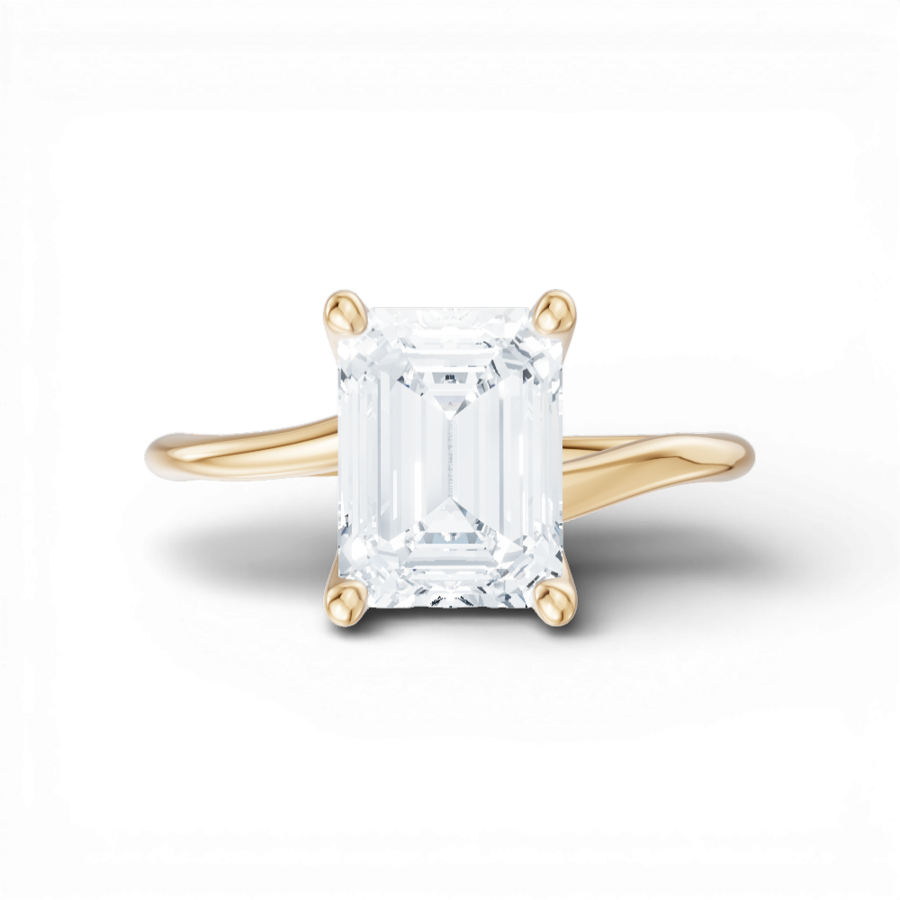 14kt yellow gold/18kt yellow gold/emerald/model