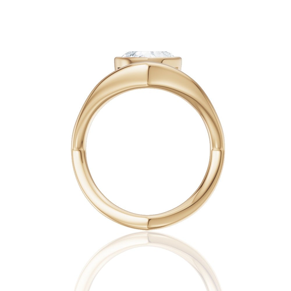 14kt yellow gold/18kt yellow gold/heart/side