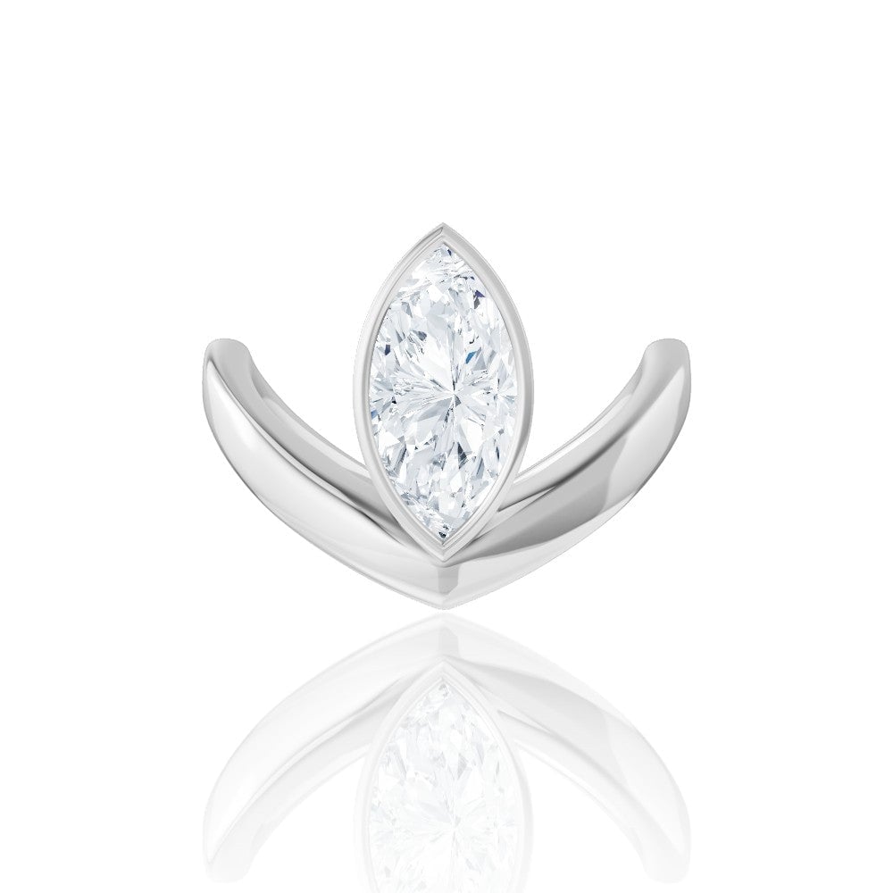 14kt white gold/18kt white gold/platinum/marquise/top