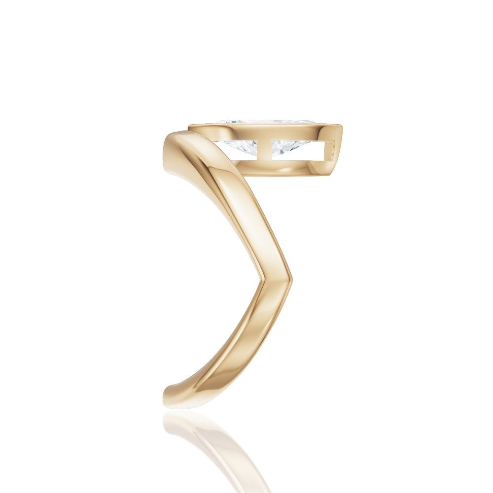 14kt yellow gold/18kt yellow gold/marquise/perspective