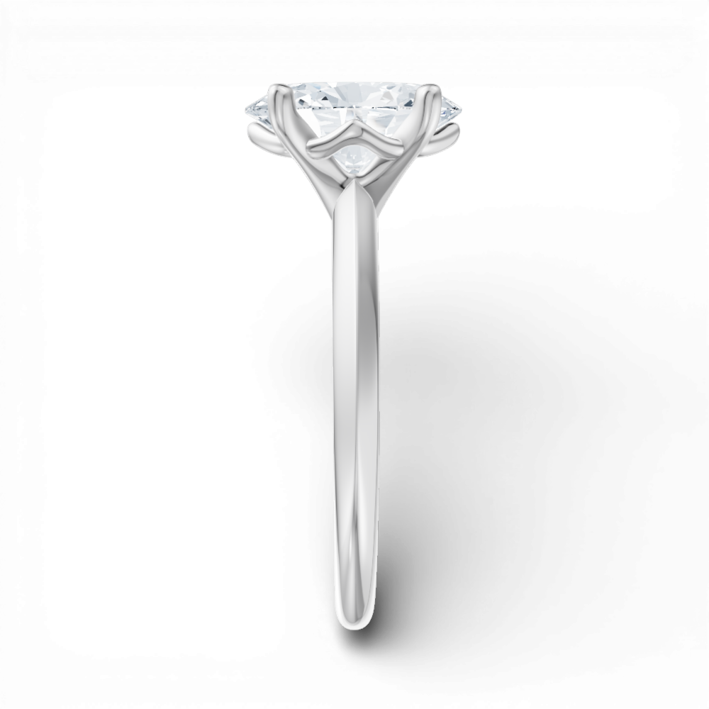 14kt white gold/18kt white gold/platinum/oval/side