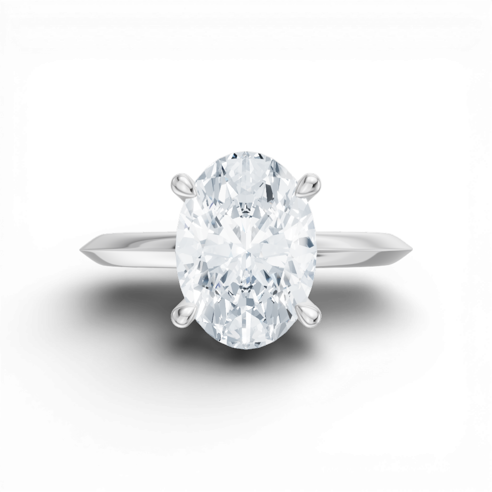 14kt white gold/18kt white gold/platinum/oval/model