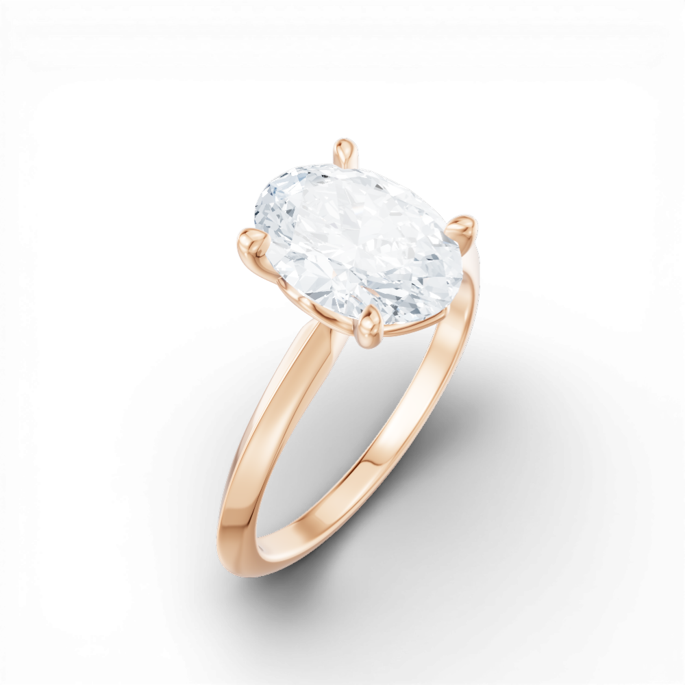 18kt rose gold/oval/perspective