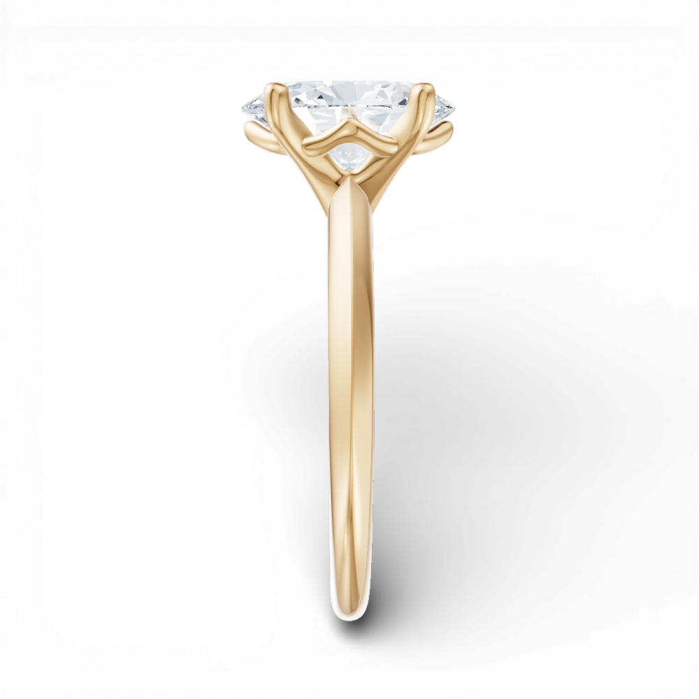 14kt yellow gold/18kt yellow gold/oval/side