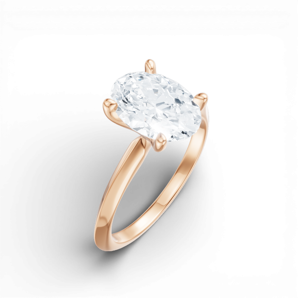 18kt rose gold/oval/perspective