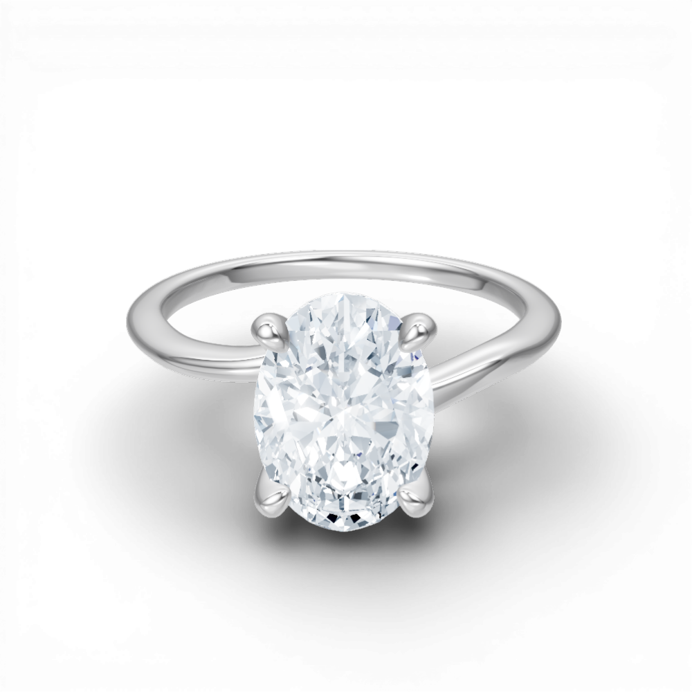 14kt white gold/18kt white gold/platinum/oval/top