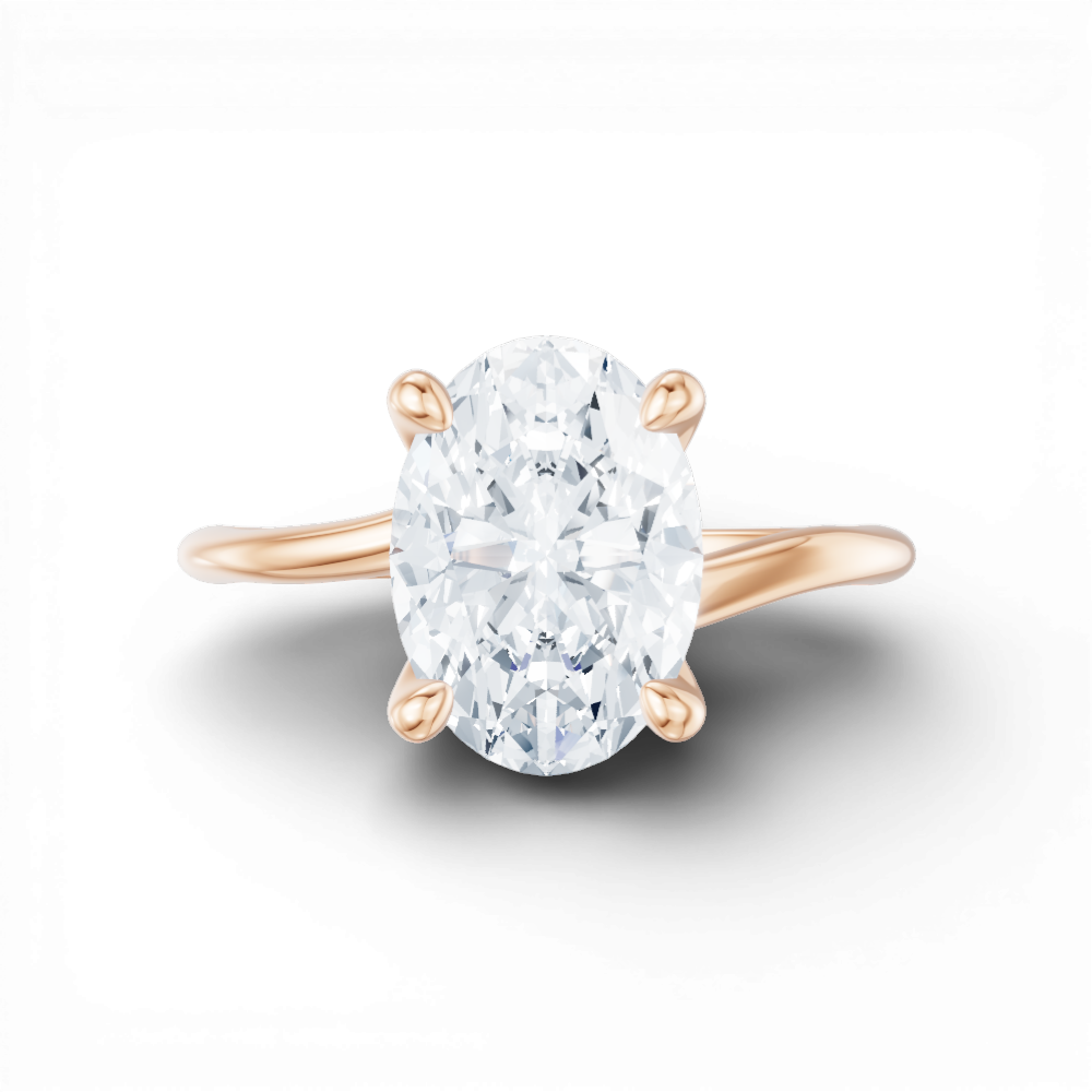 18kt rose gold/oval/model