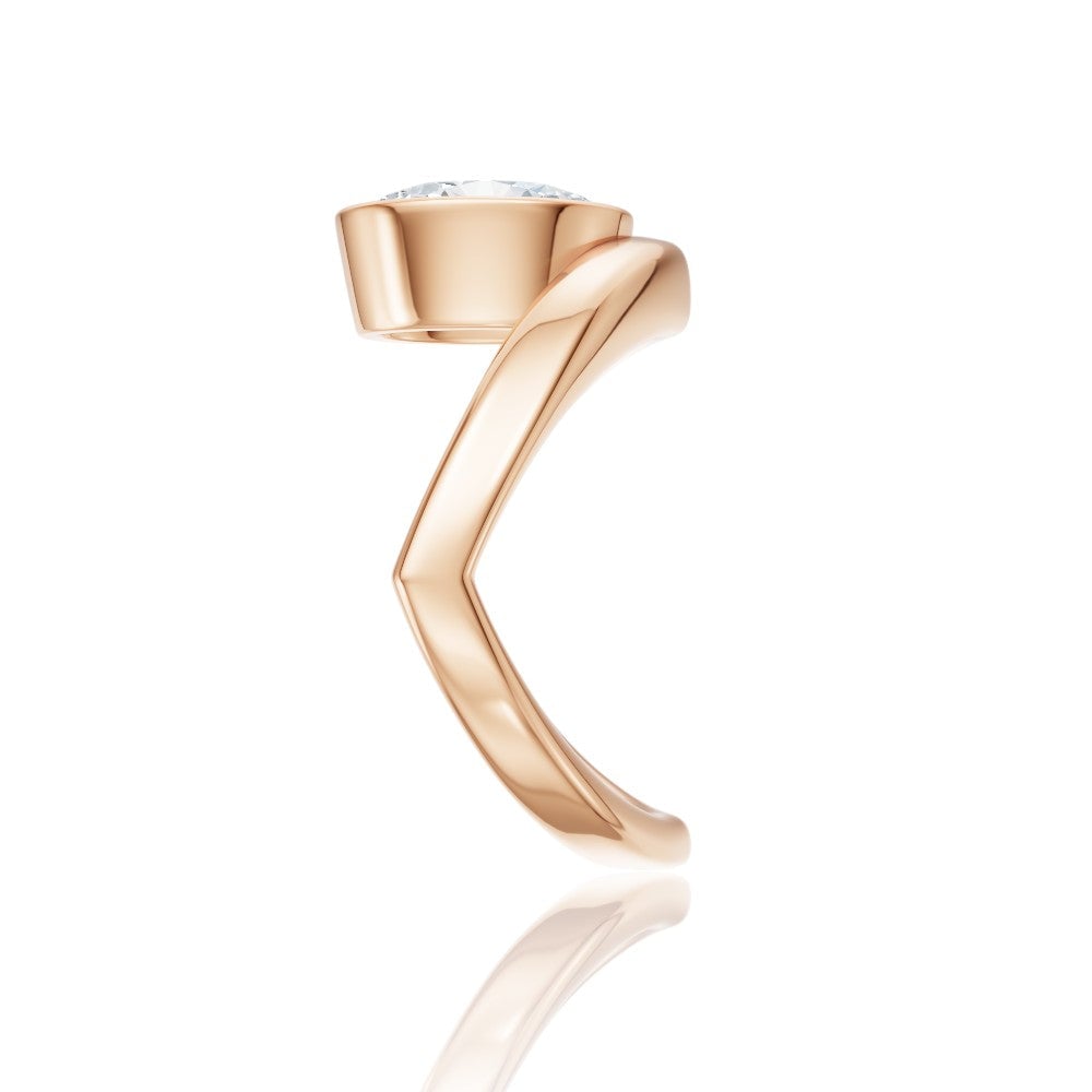 18kt rose gold/oval/perspective