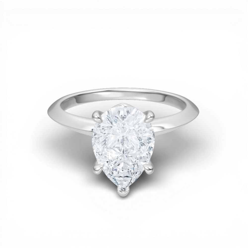 14kt white gold/18kt white gold/platinum/pear/top