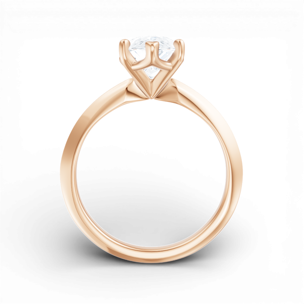 18kt rose gold/pear/front