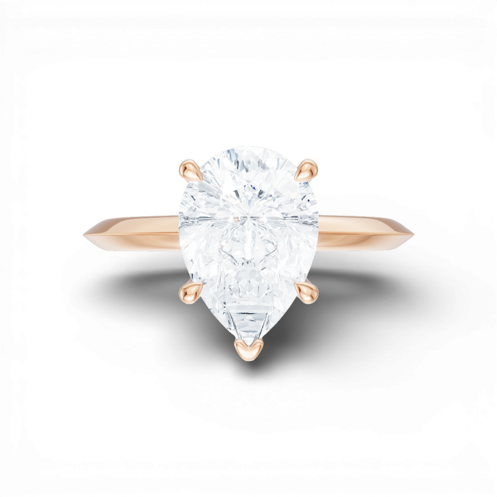 18kt rose gold/pear/model