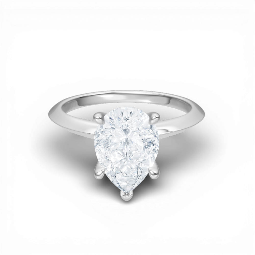 14kt white gold/18kt white gold/platinum/pear/top