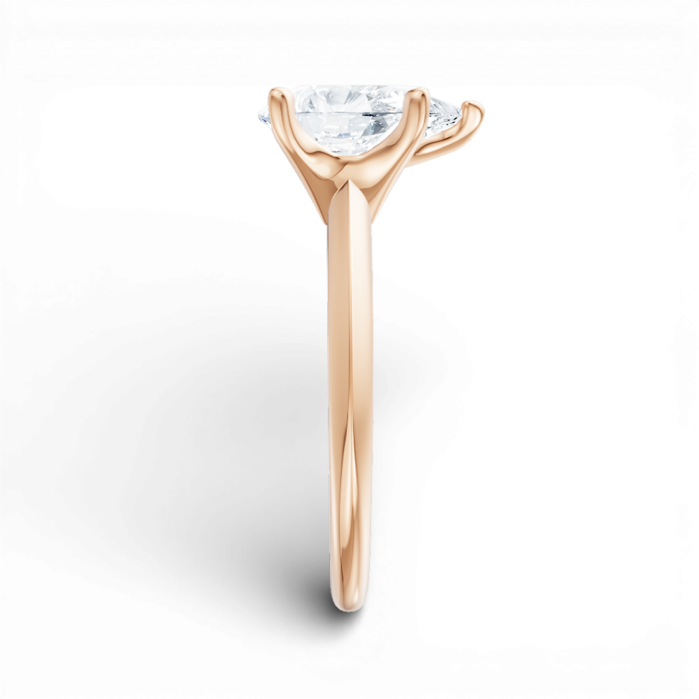 18kt rose gold/pear/side