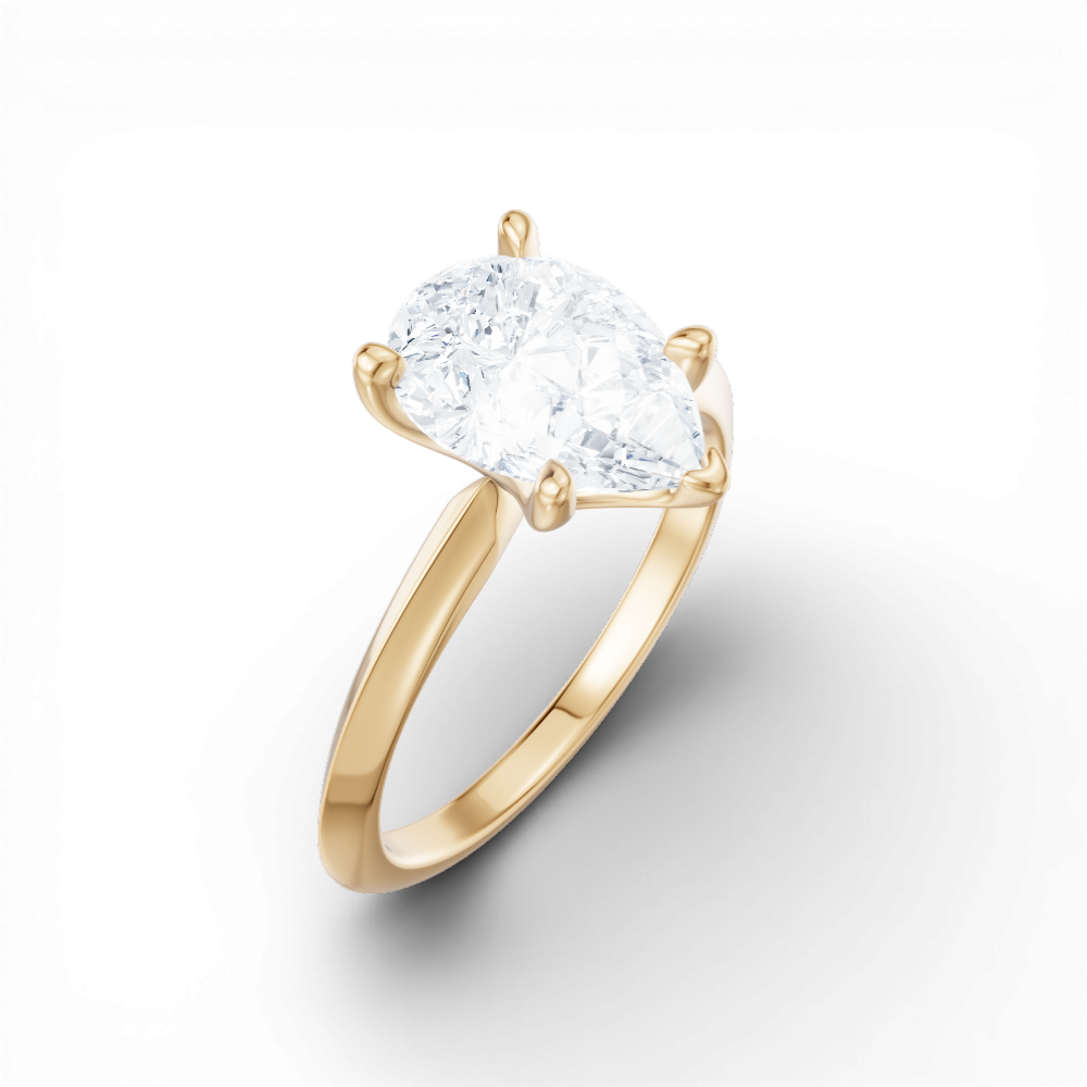 14kt yellow gold/18kt yellow gold/pear/perspective