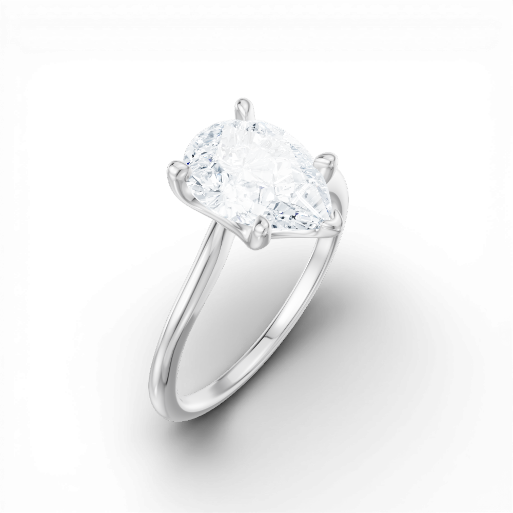 14kt white gold/18kt white gold/platinum/pear/perspective