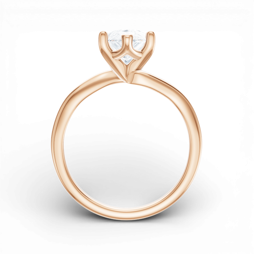 18kt rose gold/pear/front