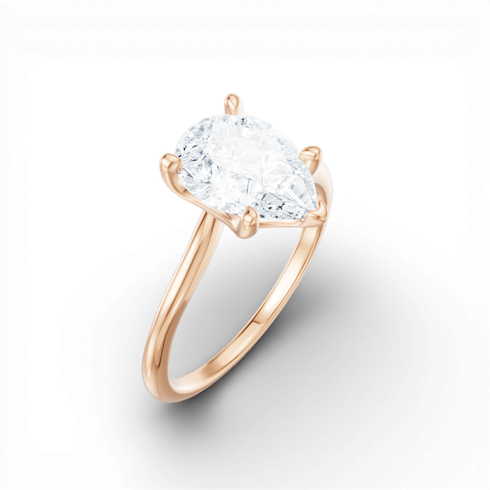 18kt rose gold/pear/perspective