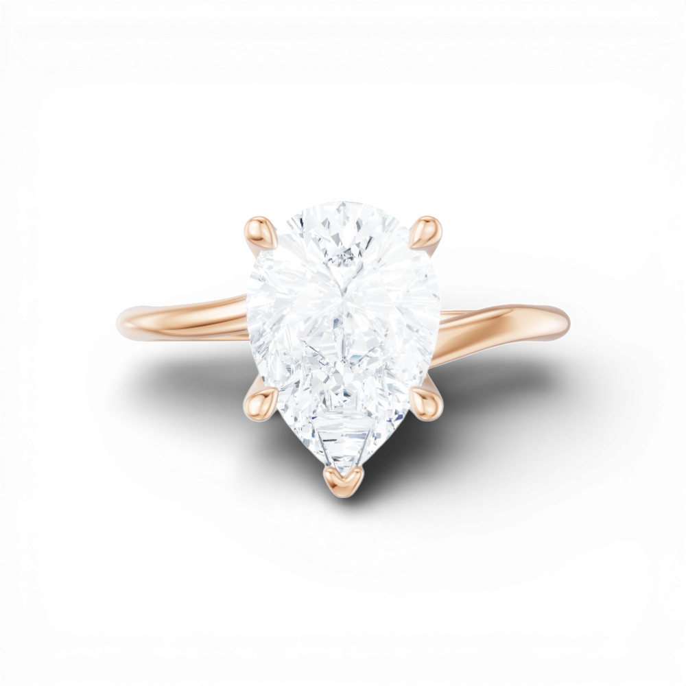 18kt rose gold/pear/model