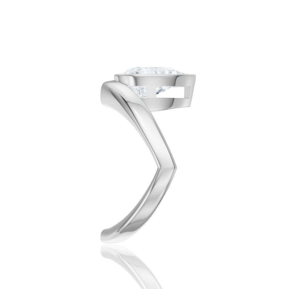 14kt white gold/18kt white gold/platinum/pear/perspective