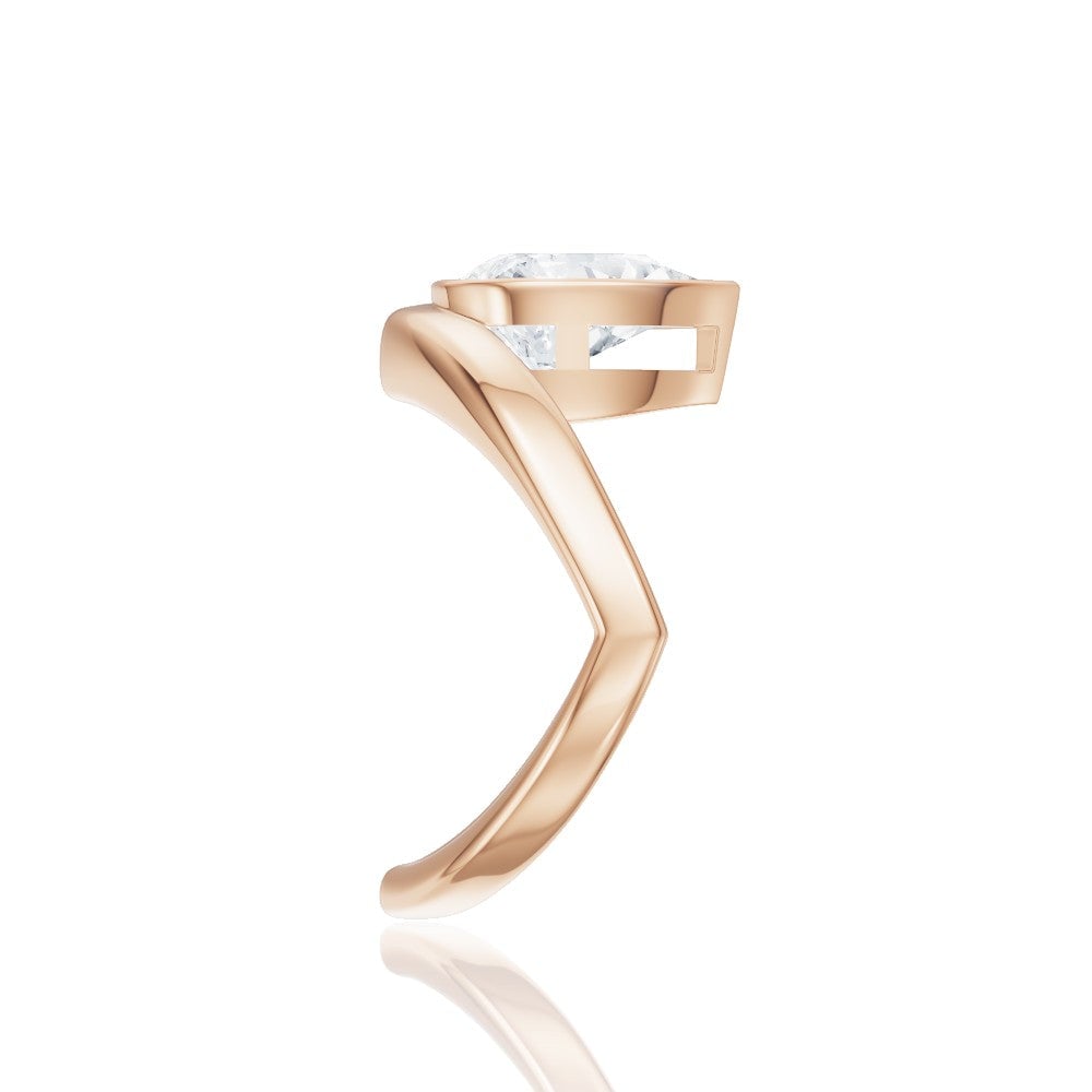 18kt rose gold/pear/perspective