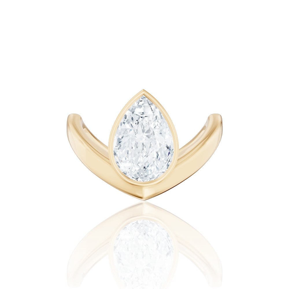 14kt yellow gold/18kt yellow gold/pear/top