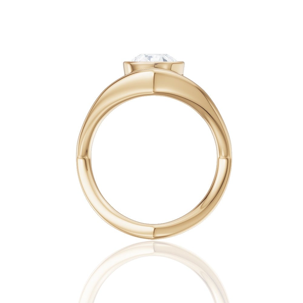 14kt yellow gold/18kt yellow gold/pear/side