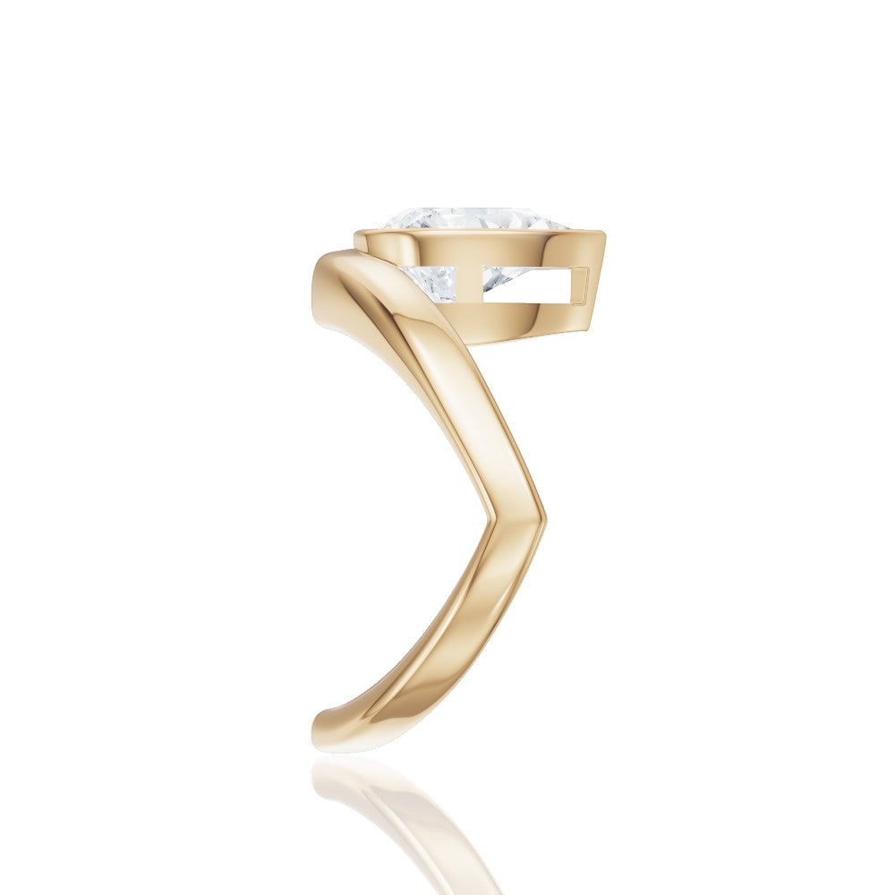 14kt yellow gold/18kt yellow gold/pear/perspective