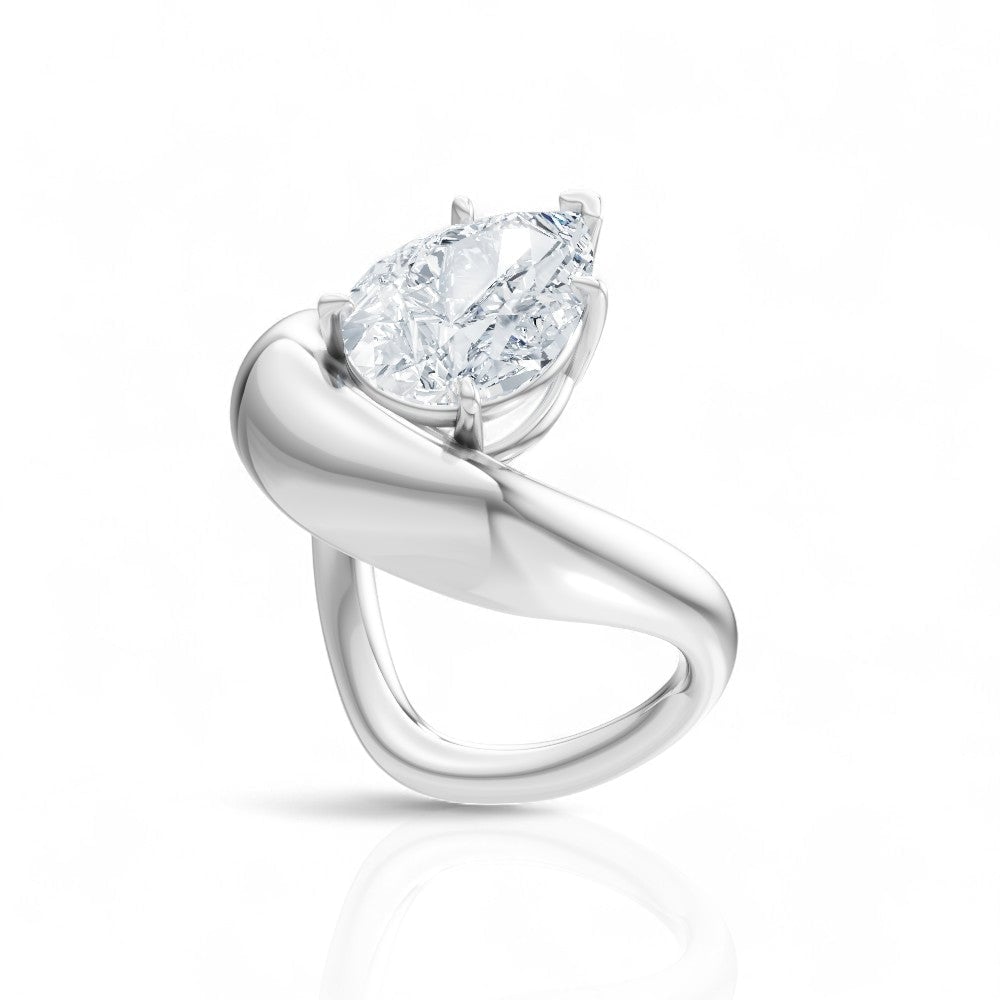 14kt white gold/18kt white gold/platinum/pear/perspective
