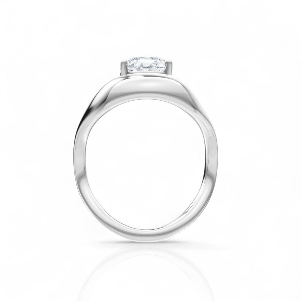 14kt white gold/18kt white gold/platinum/pear/front