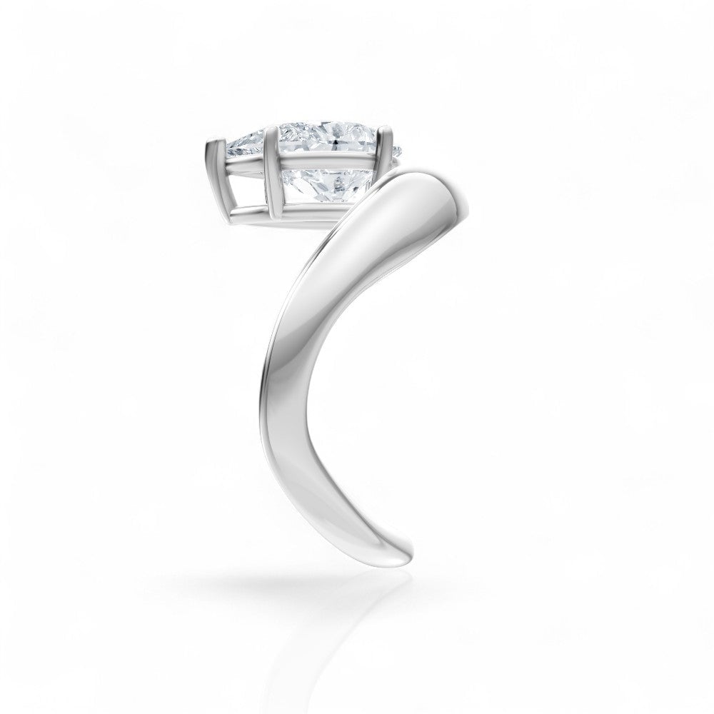 14kt white gold/18kt white gold/platinum/pear/side