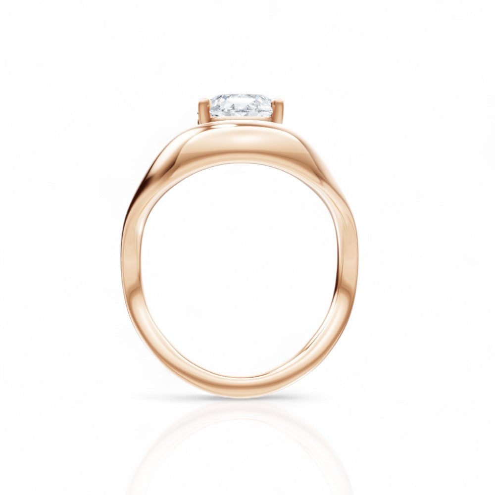 18kt rose gold/pear/front