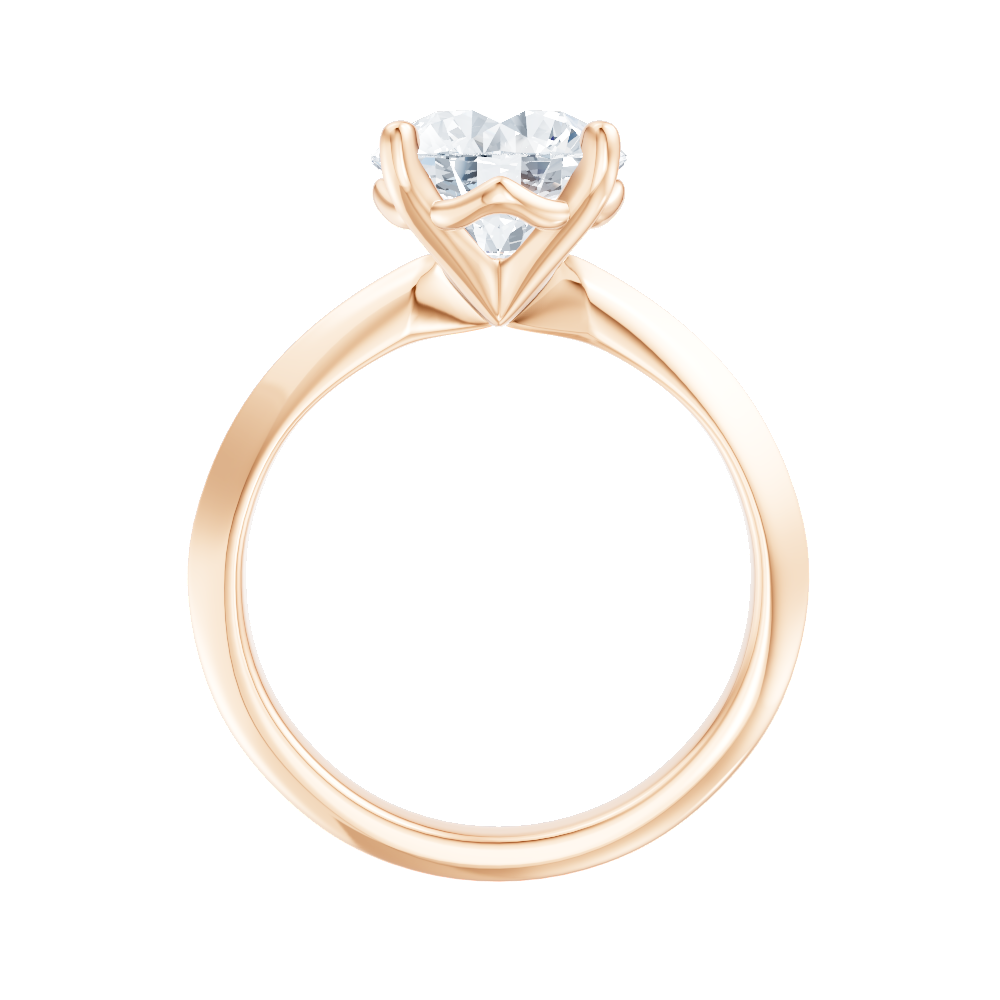 18kt rose gold/round/front