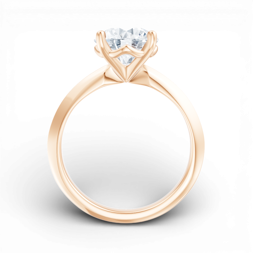 18kt rose gold/round/front