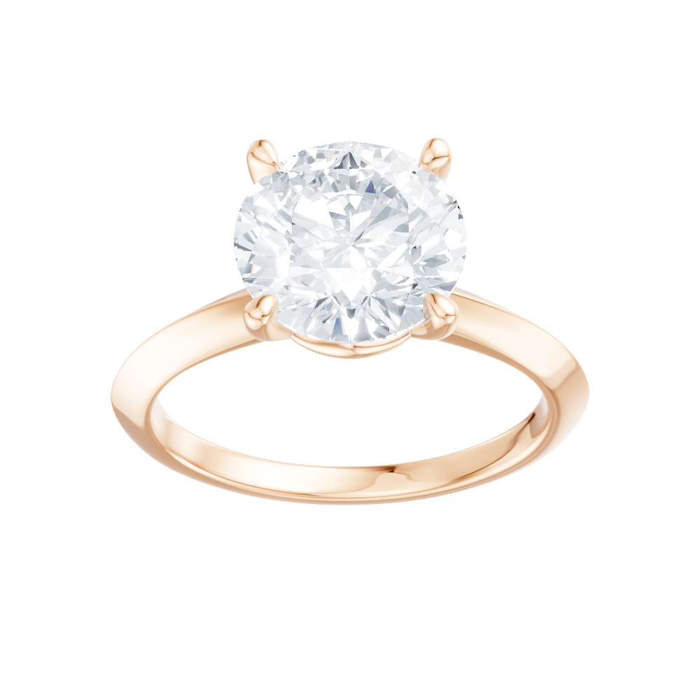 18kt rose gold/round/measurements