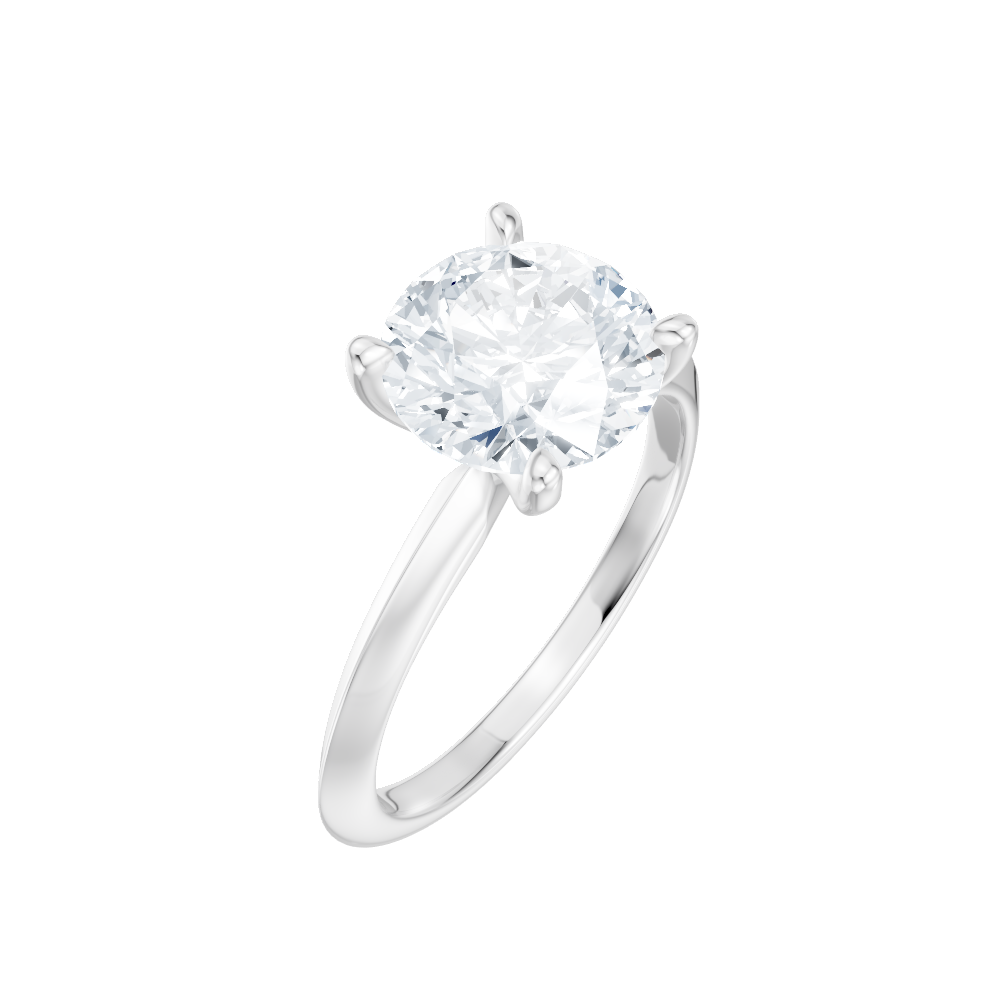 14kt white gold/18kt white gold/platinum/round/side