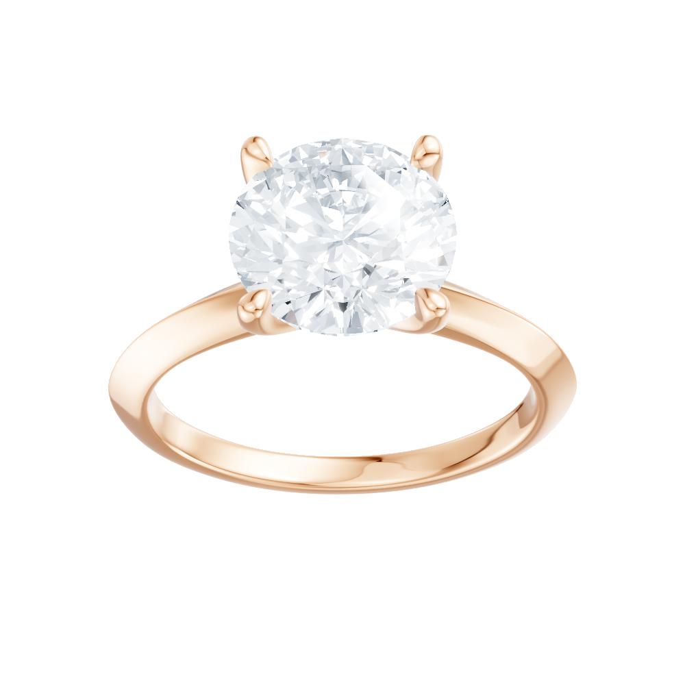 18kt rose gold/round/measurements